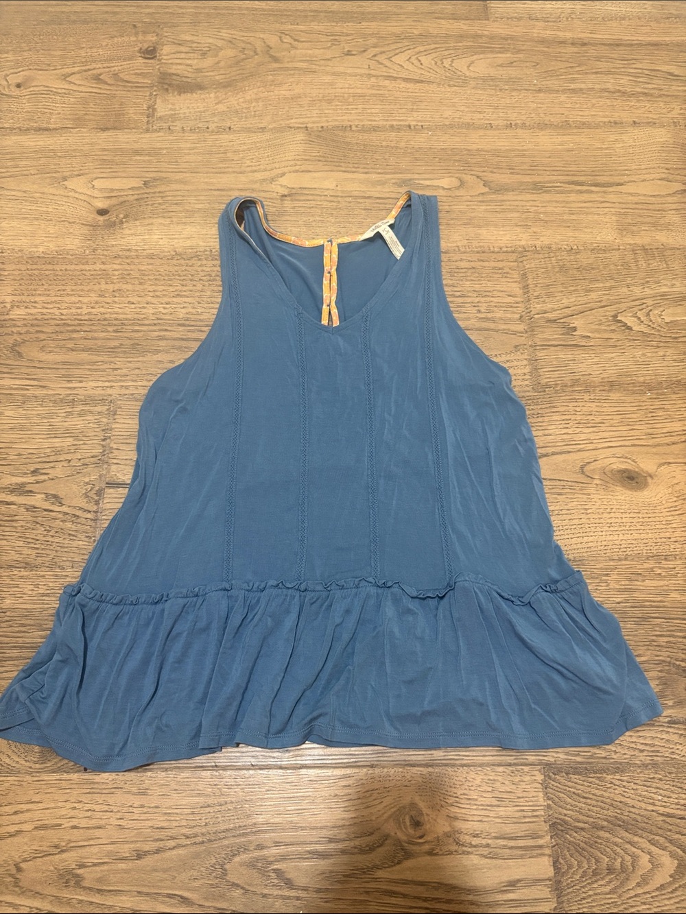 Matilda Jane Dusty Blue Ruffle-Hem Tank